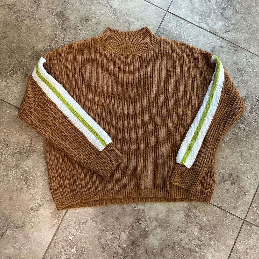 Roolee Mockneck Brown Sweater